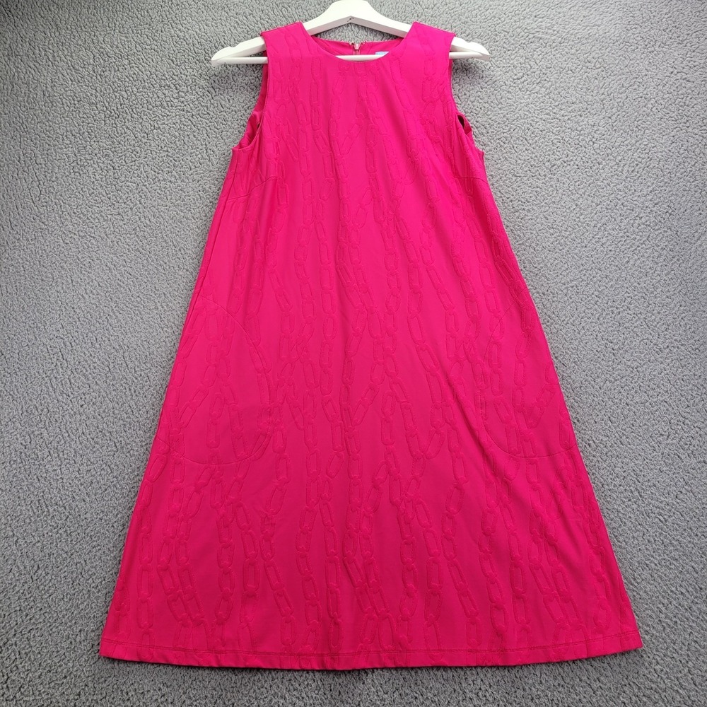 J MCLAUGHLIN Dress Size SMALL‎ Pink A-Line Sleeveless Chain Textured Knit